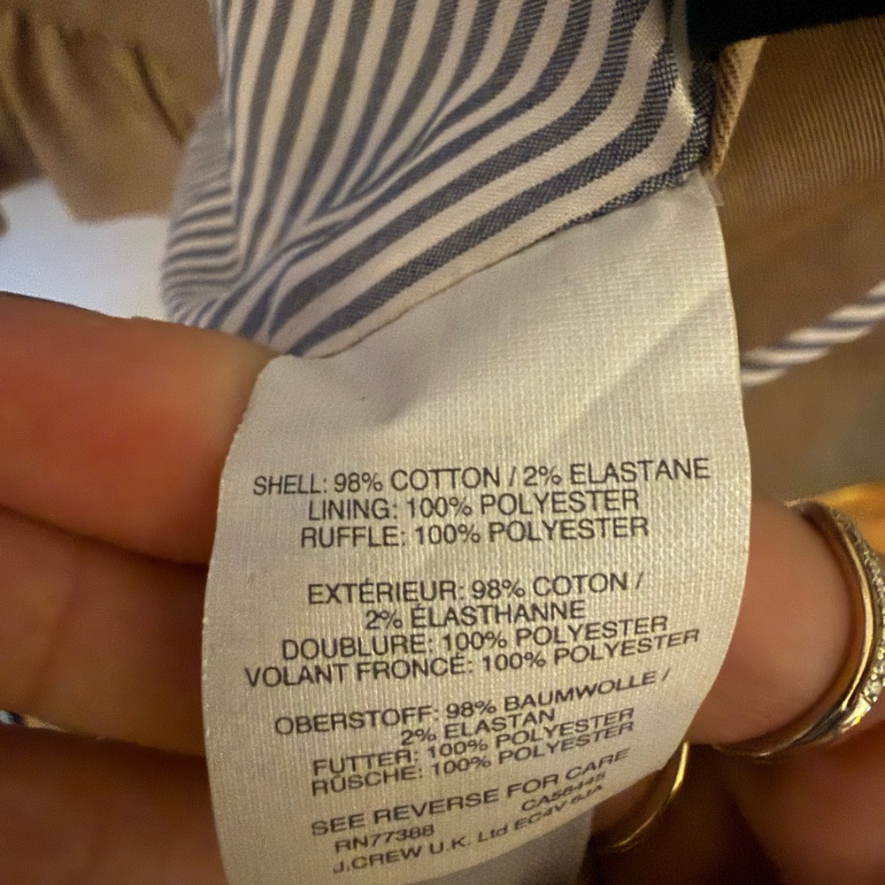 J. Crew Ruffled Utility Jacket in Tan - Picture 4 of 4